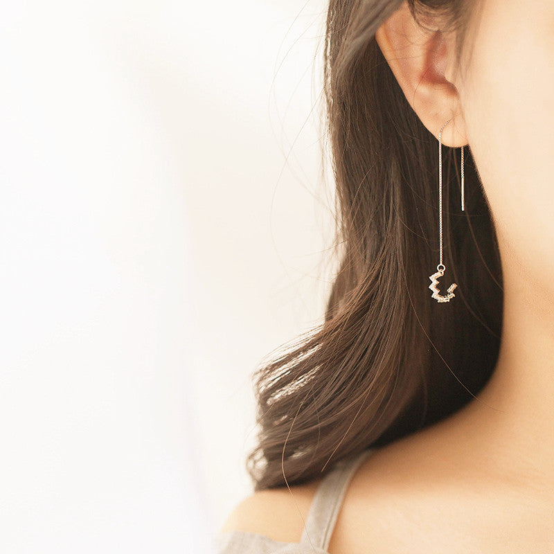 Boucles d’oreilles pendantes or et argent strass bohème chic