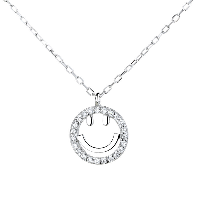 Collier smiley argent tendance bohème chic