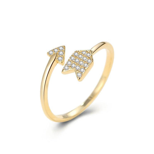 Bague fleche or et strass bohème chic - BohemeForever