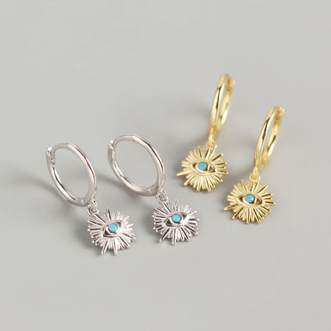 Boucles d'oreilles bohème chic coeur et soleil