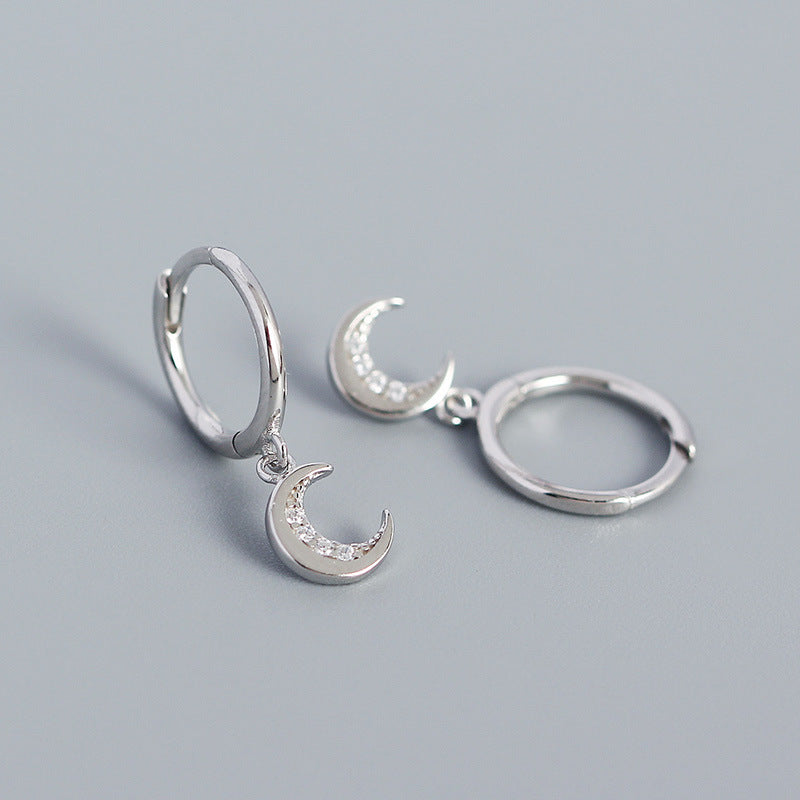 Boucles d'oreilles croissant de lune bohème chic