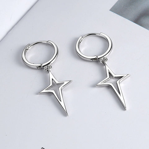 Boucles d'oreilles plume argent