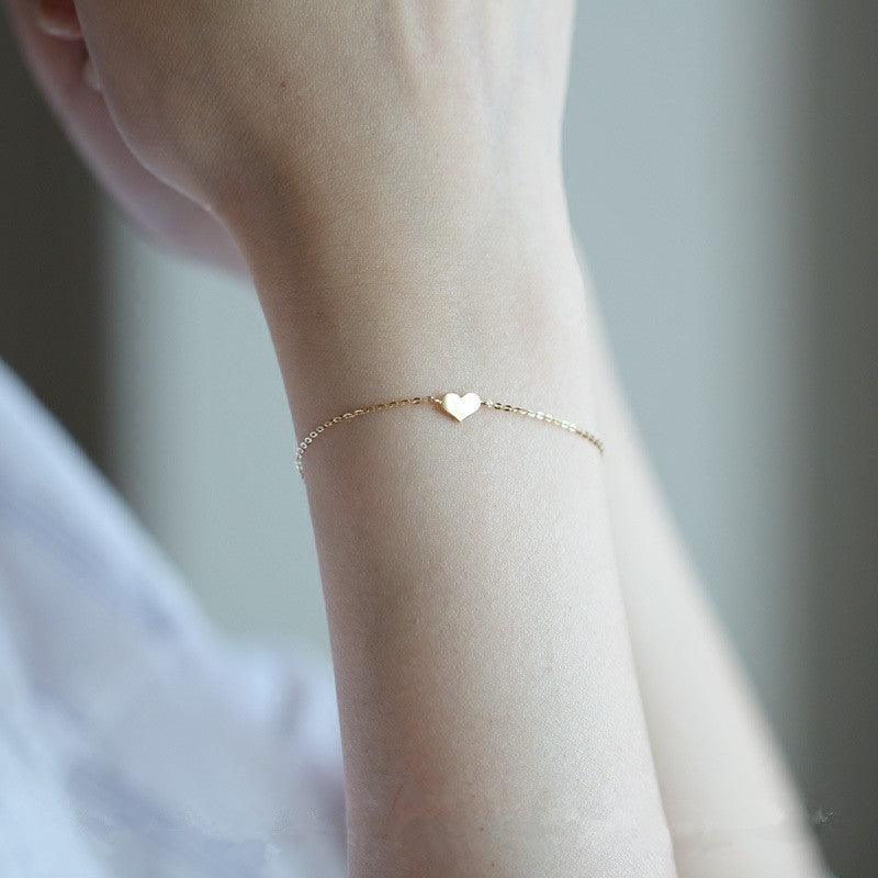 Bracelet coeur or tendance bohème chic