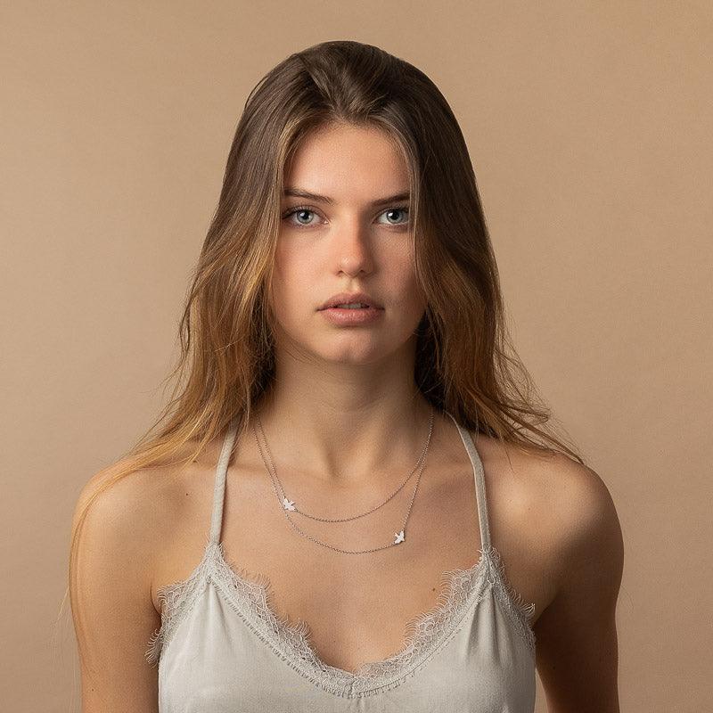 LovelyBirds | Collier oiseau or/argent double - BohemeForever