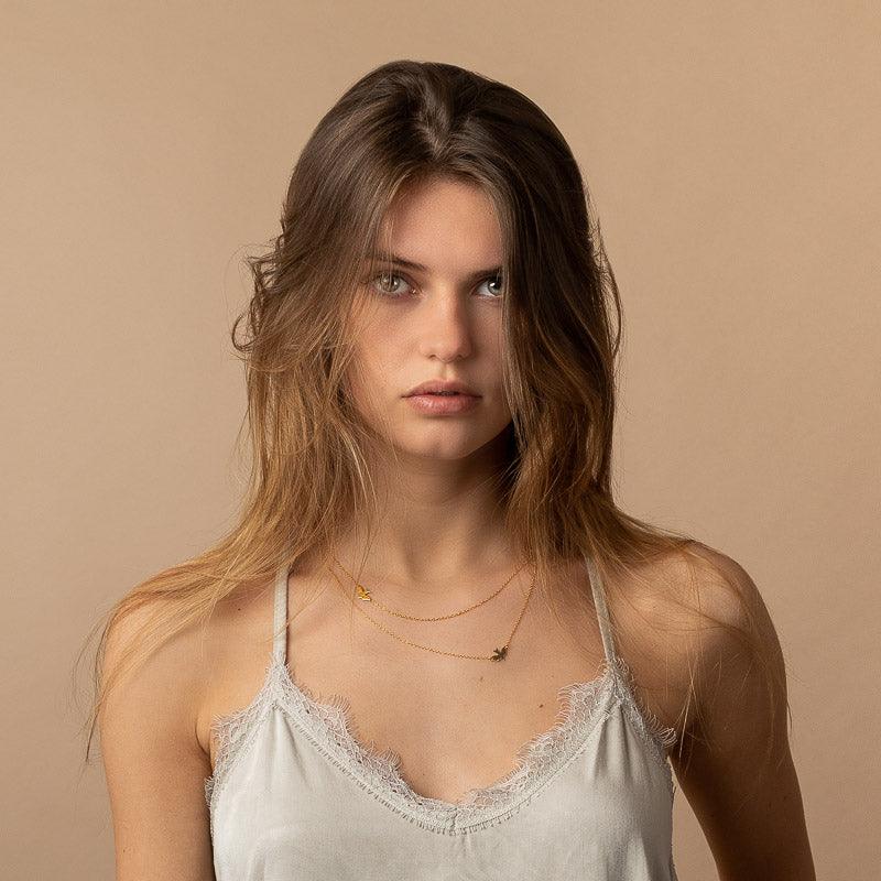 LovelyBirds | Collier oiseau or/argent double - BohemeForever