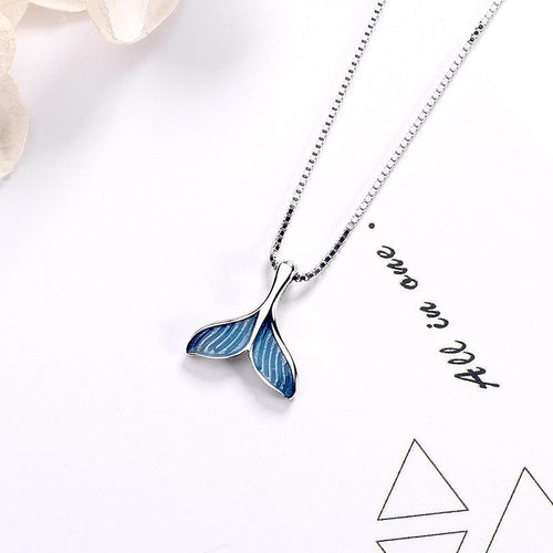 Collier queue de baleine bleue bohème chic - BohemeForever