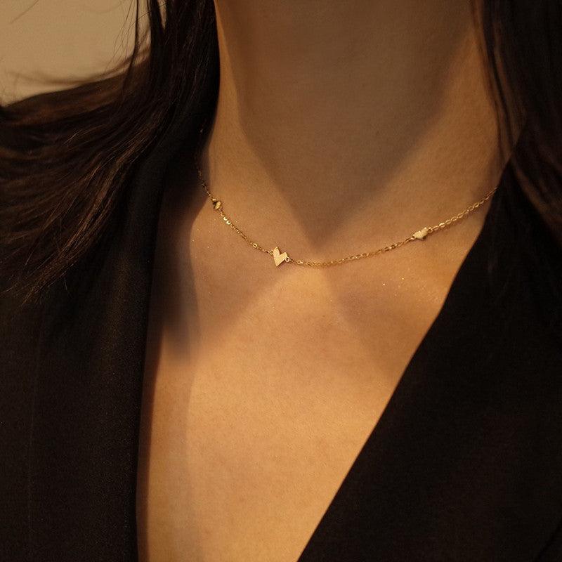 Collier coeur or tendance bohème chic