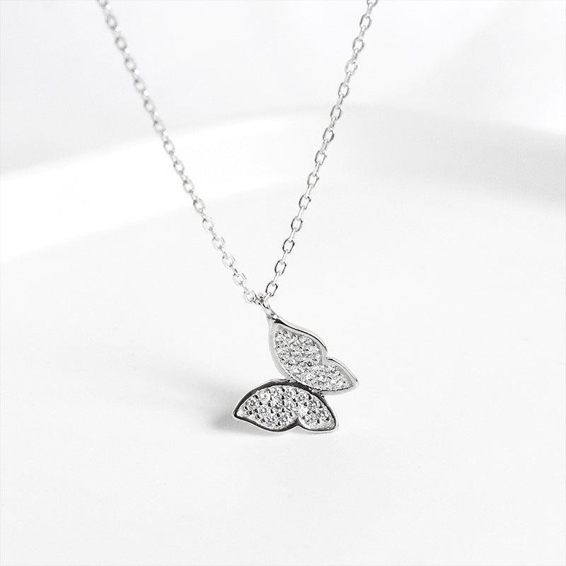 Collier papillon argent tendance bohème chic