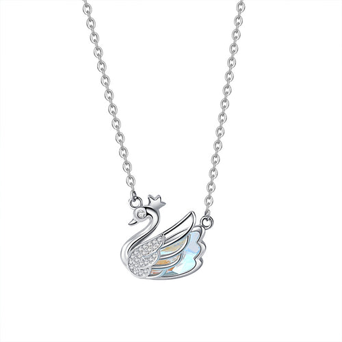 Collier cygne argent tendance bohème chic