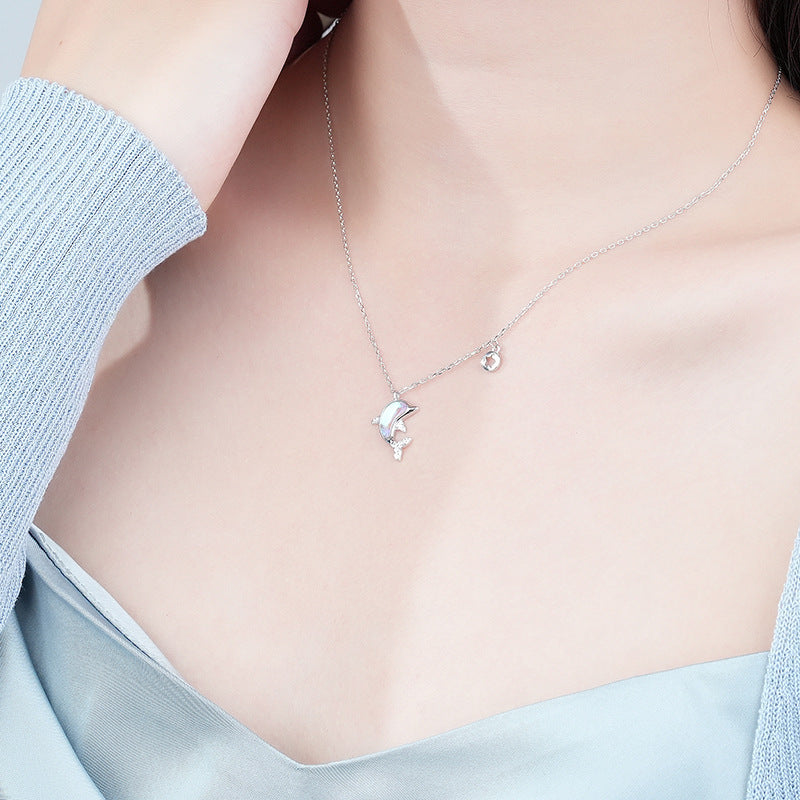 Collier dauphin argent tendance bohème chic