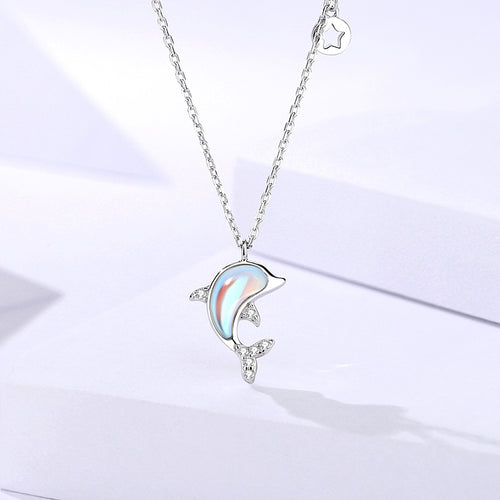 Collier dauphin argent tendance bohème chic