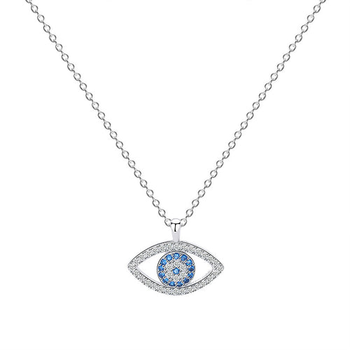 Collier œil de protection argent tendance bohème chic