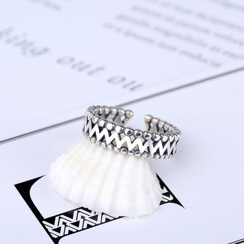 Bague strass argent épingle à nourrice bohème chic