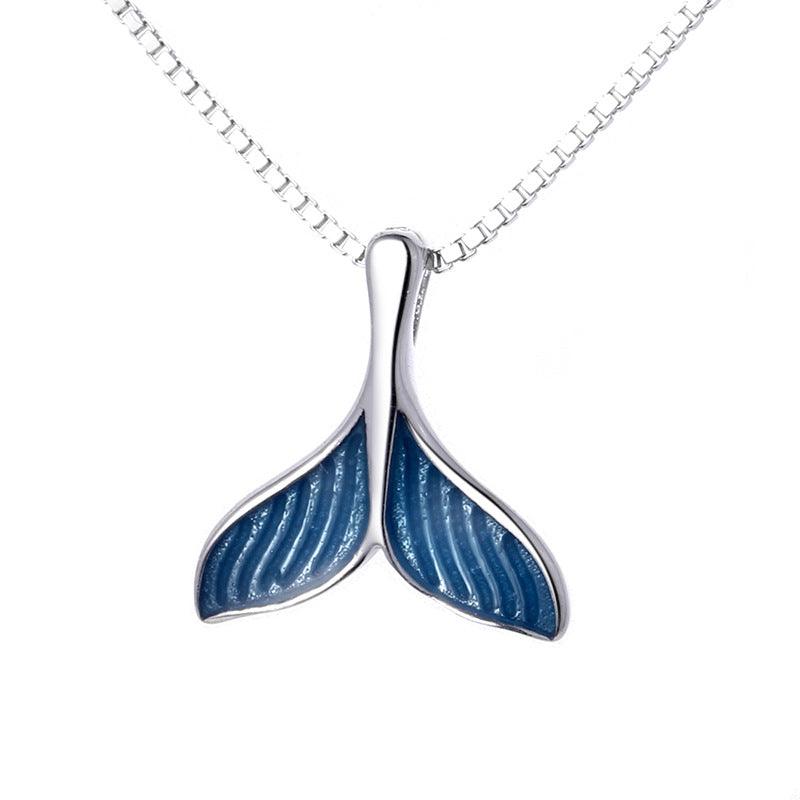 Collier queue de baleine bleue bohème chic - BohemeForever