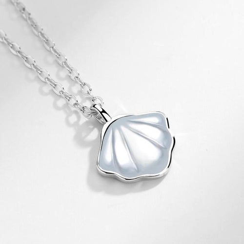 Collier coquillage blanc argent bohème chic - BohemeForever